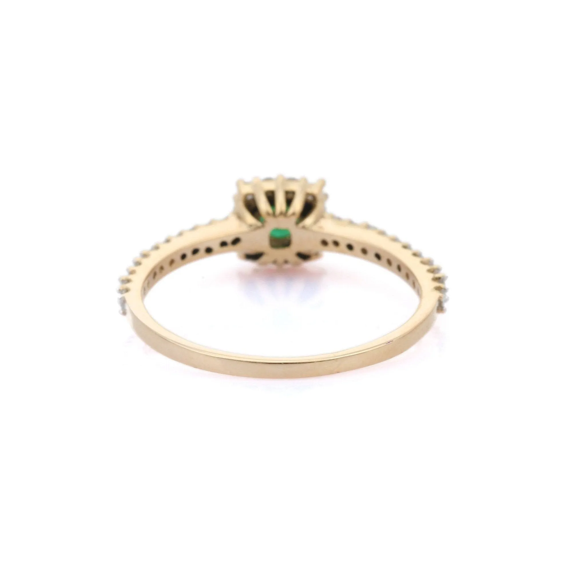 14K Gold Emerald Wedding Ring