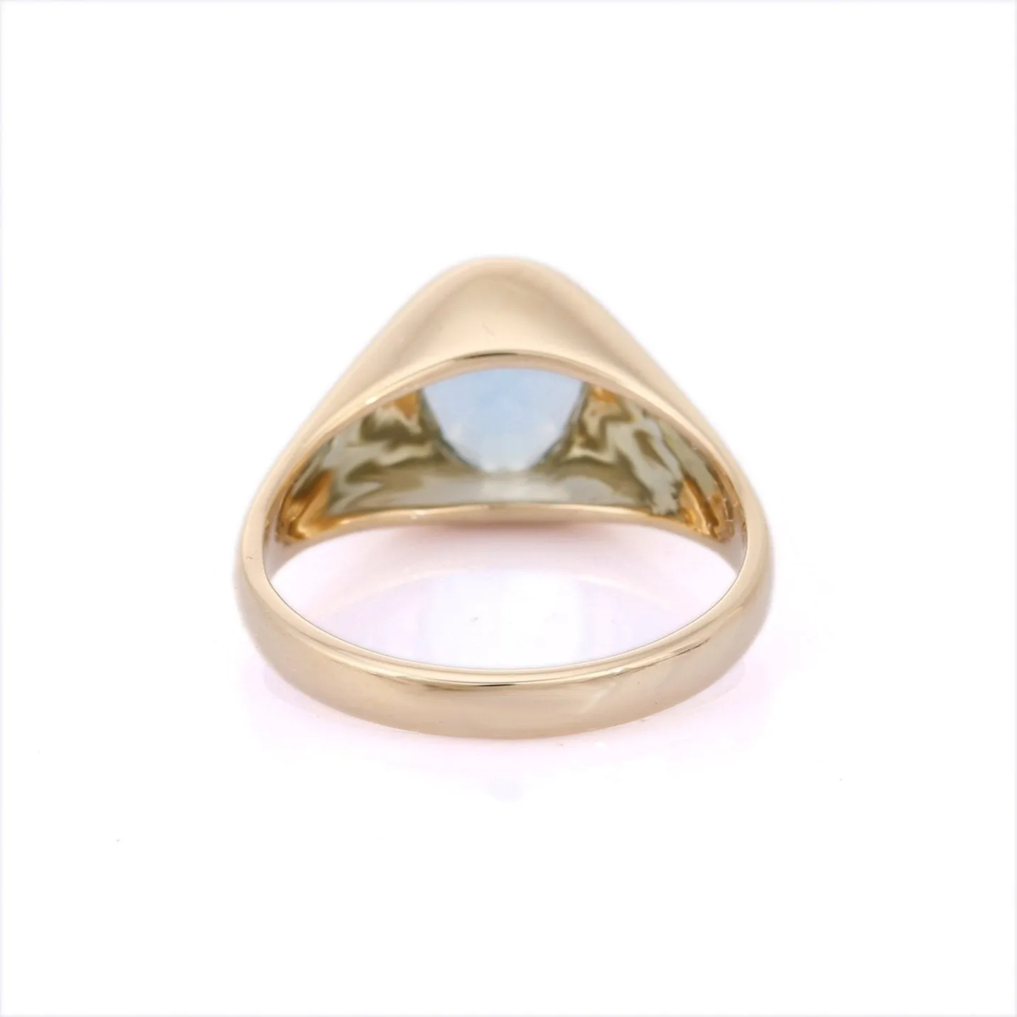 14K Yellow Gold Aquamarine Ring