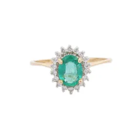 14K Yellow Gold Emerald Ring