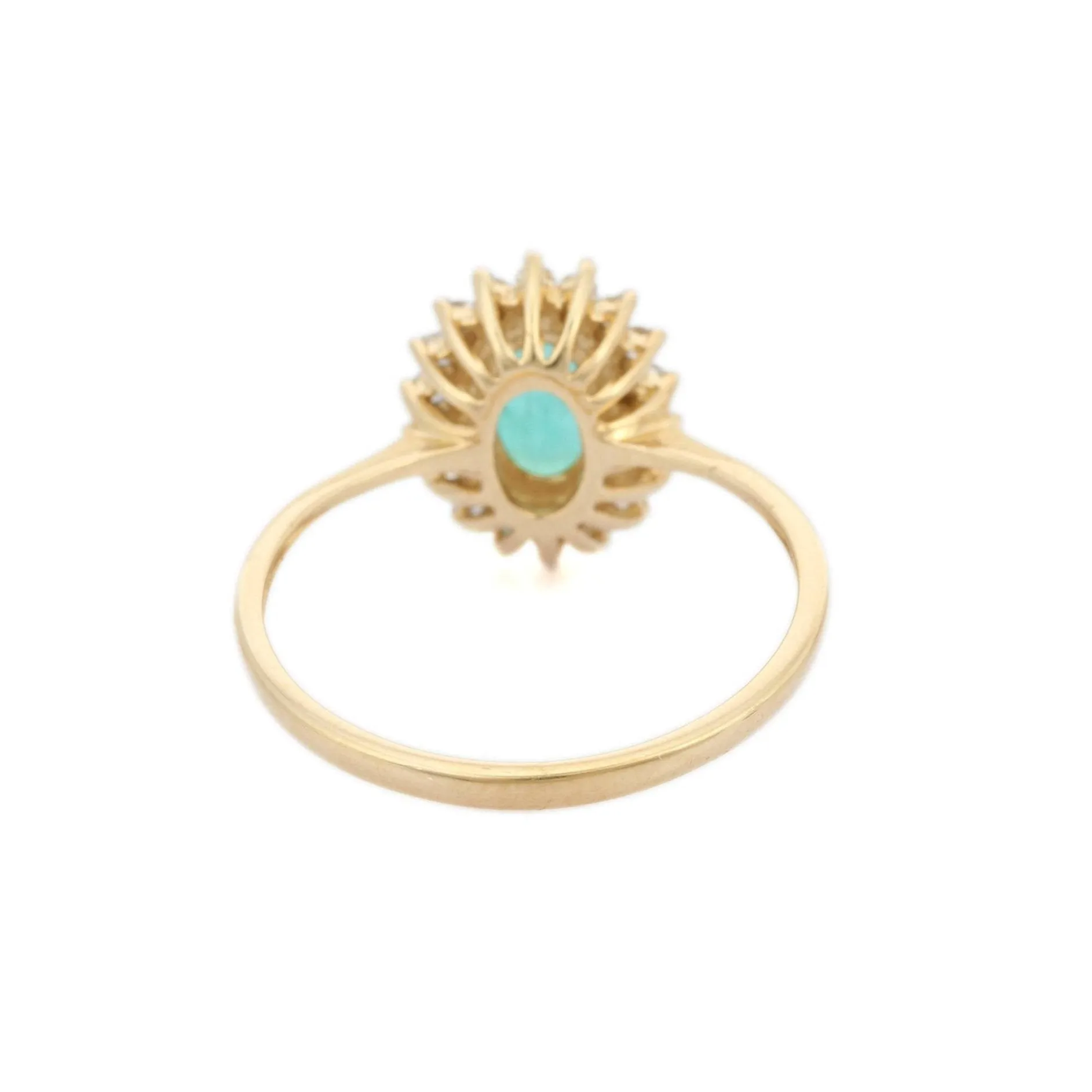 14K Yellow Gold Emerald Ring