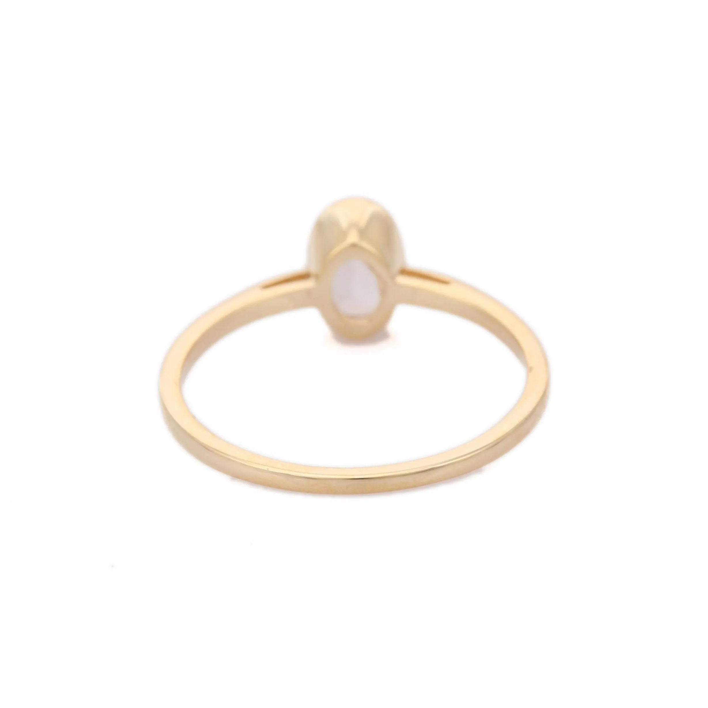 14K Yellow Gold Moonstone Ring