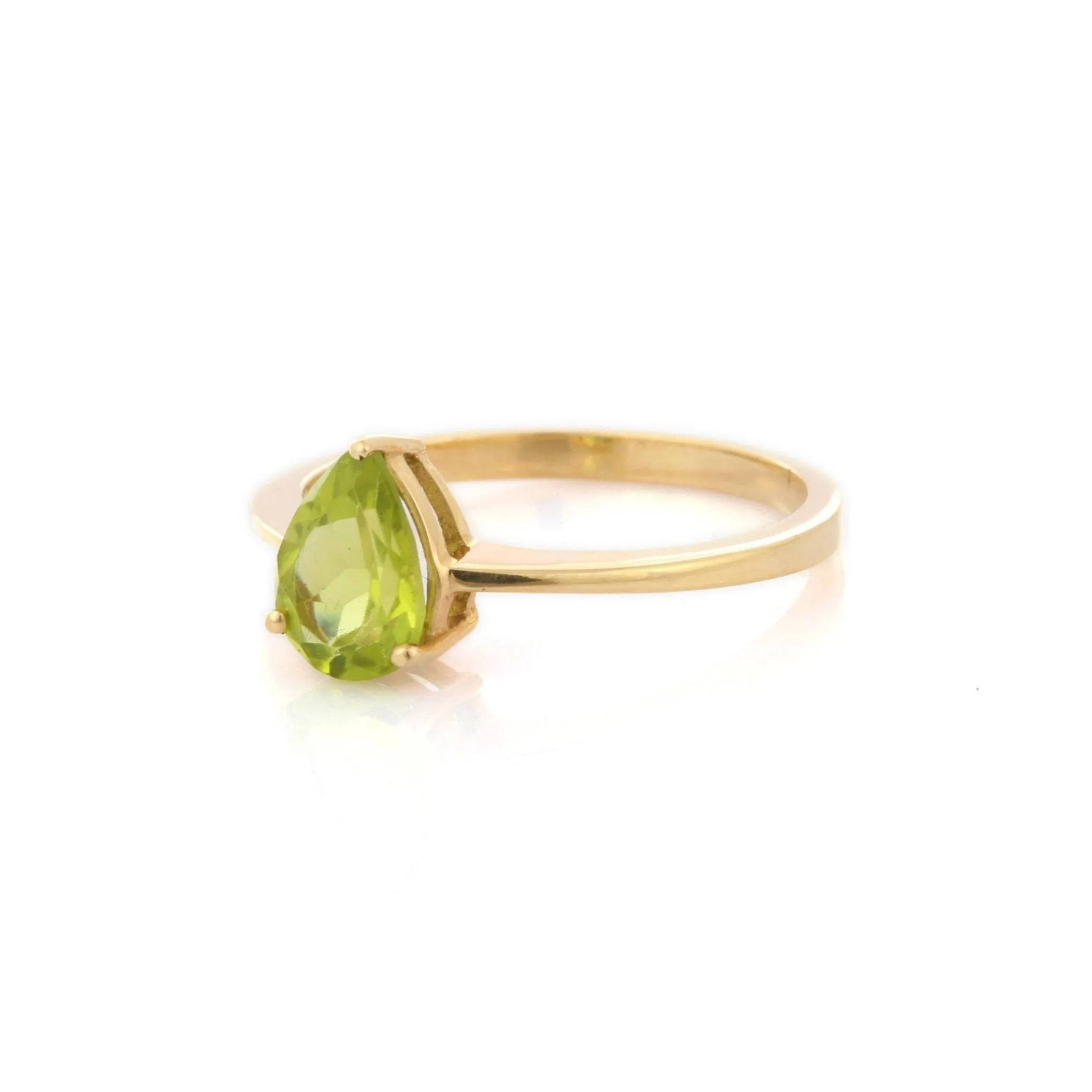 14K Yellow Gold Peridot Ring