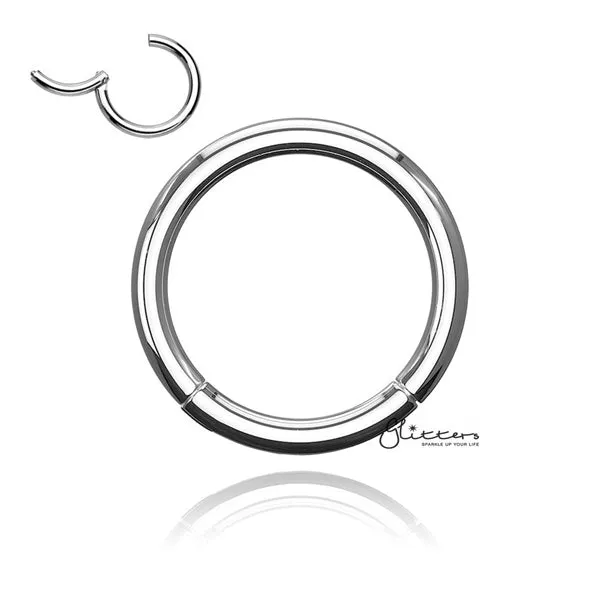 18 Gauge Hinged Stainless Steel Segment Hoop Rings-Silver | Gold | Black | Rose Gold