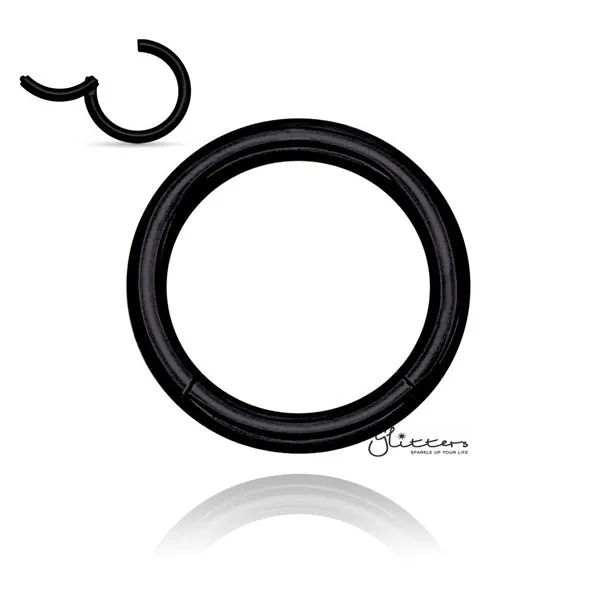 18 Gauge Hinged Stainless Steel Segment Hoop Rings-Silver | Gold | Black | Rose Gold