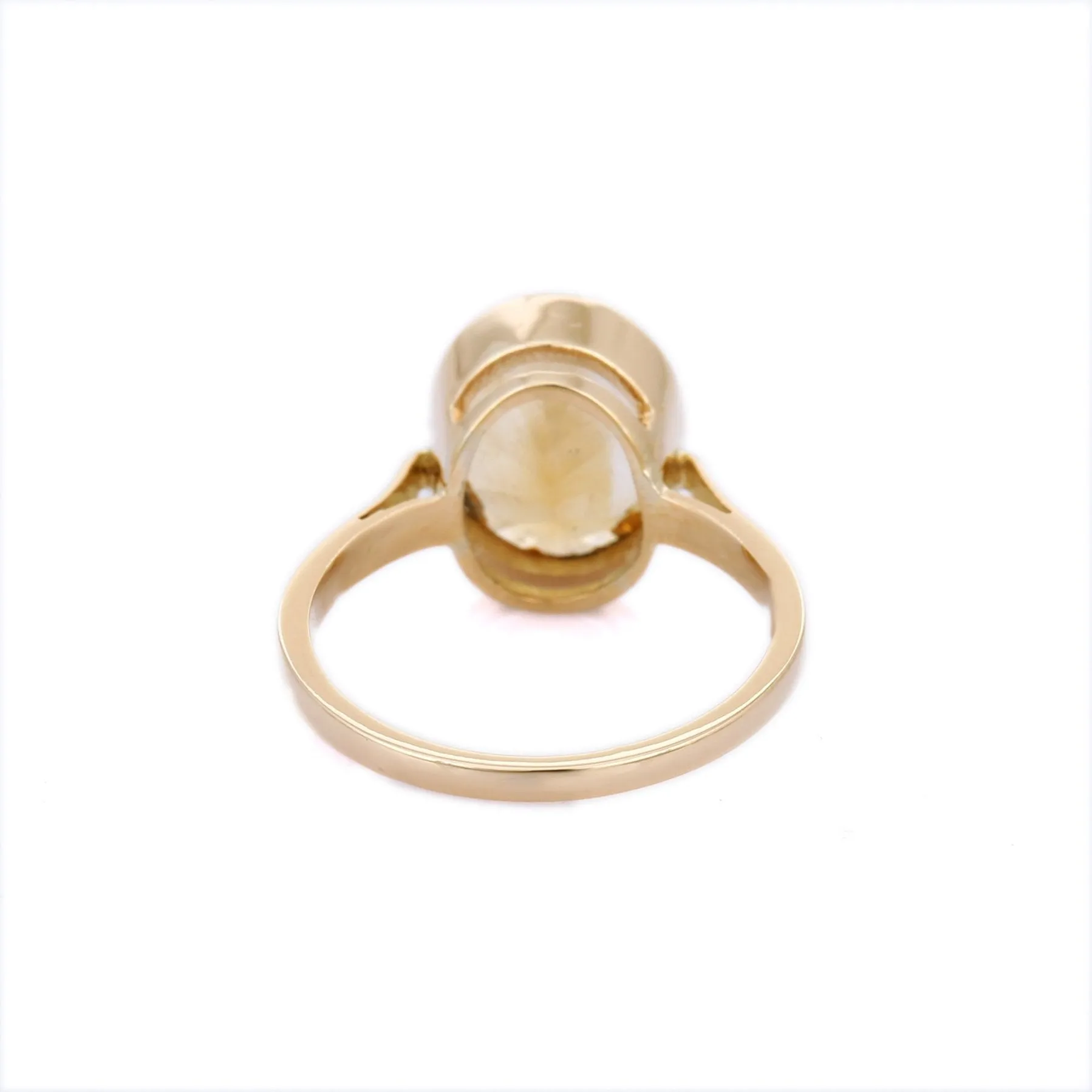 18K Yellow Gold Citrine Ring