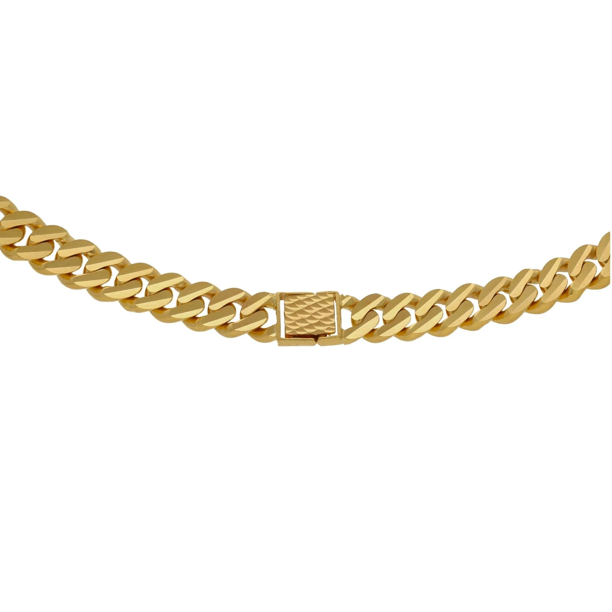 18K Yellow Gold Cuban Chain, Length 26 inches