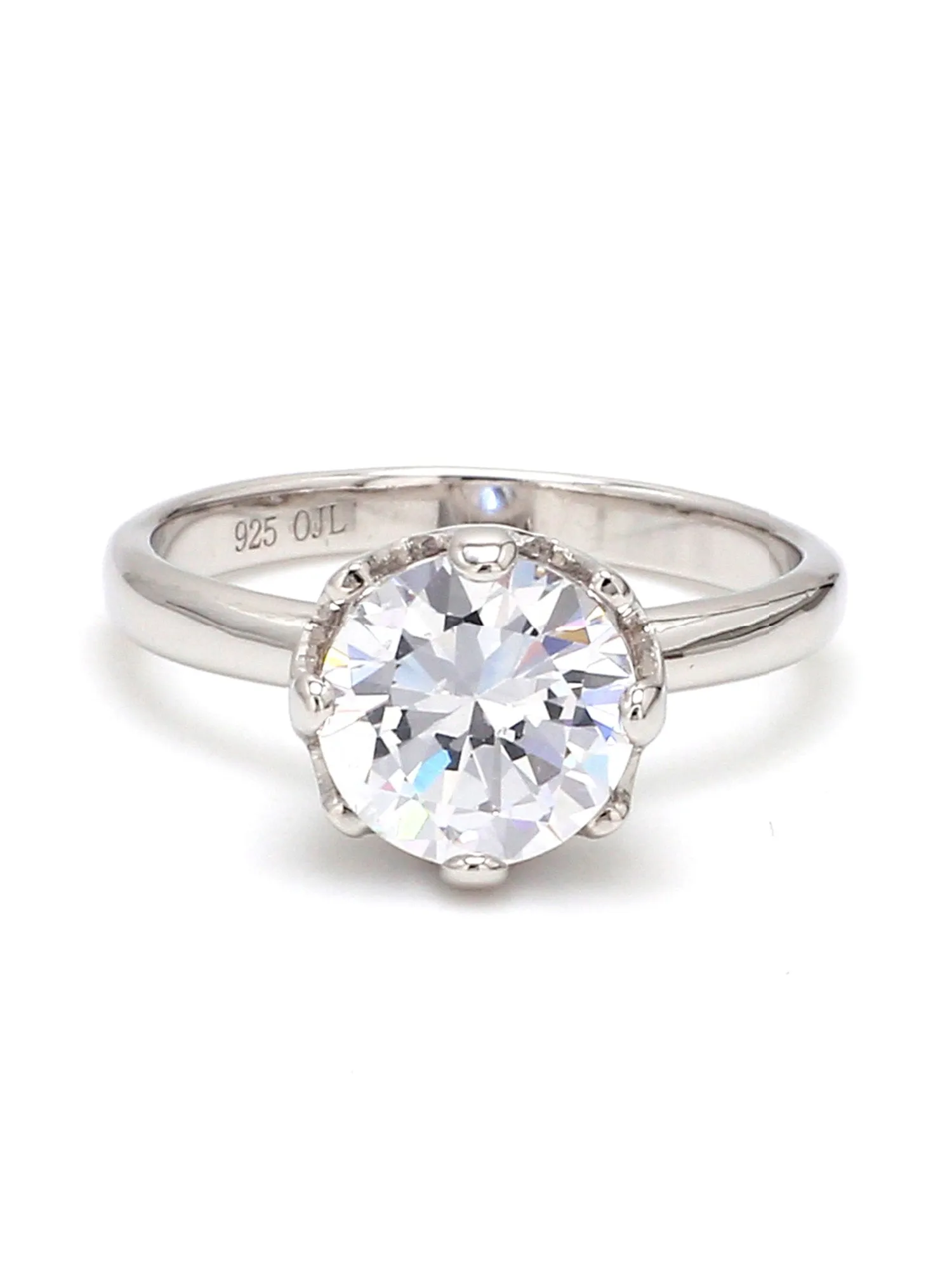 2 Carat Propose Solitaire Ring In Pure Silver