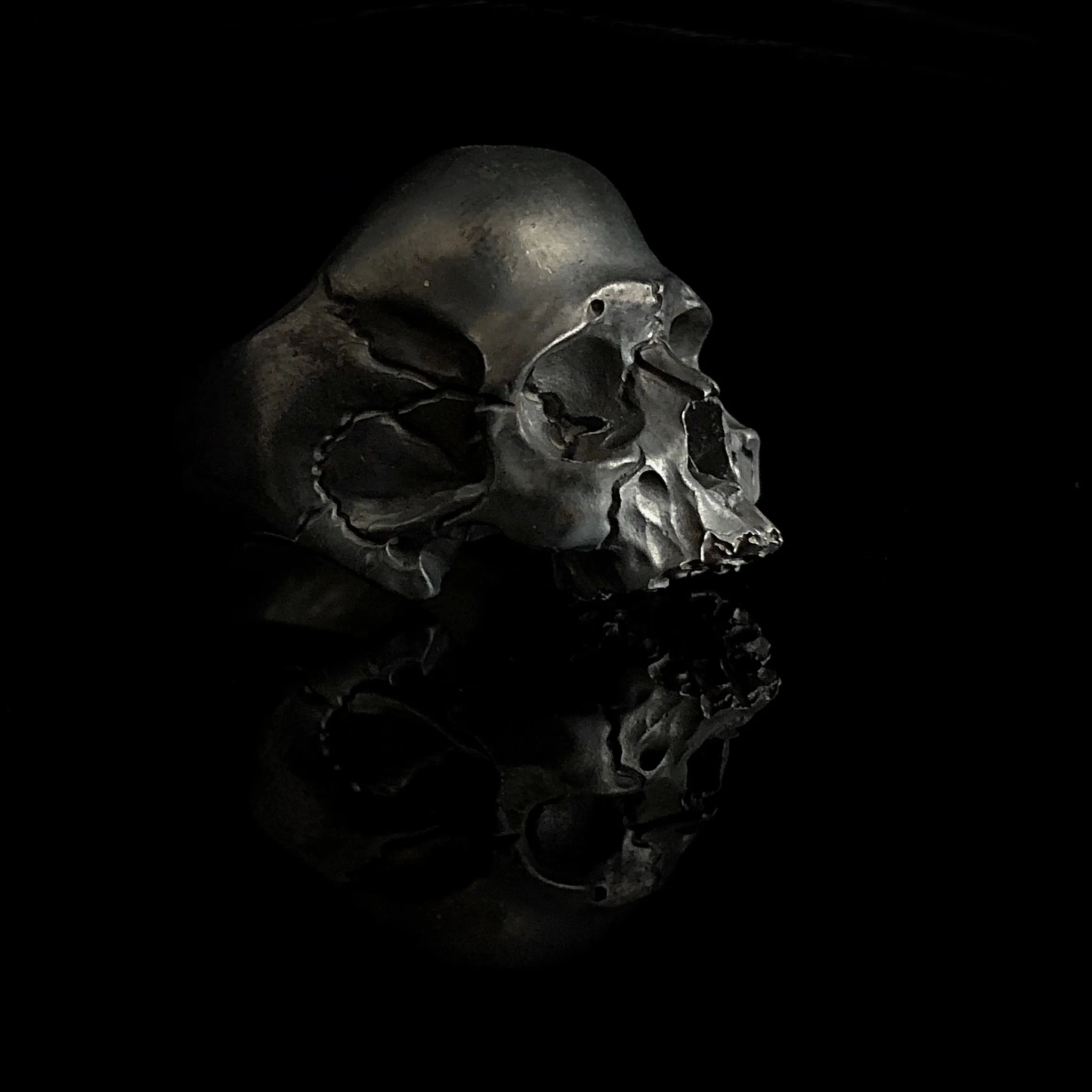 925 Decay Skull Ring