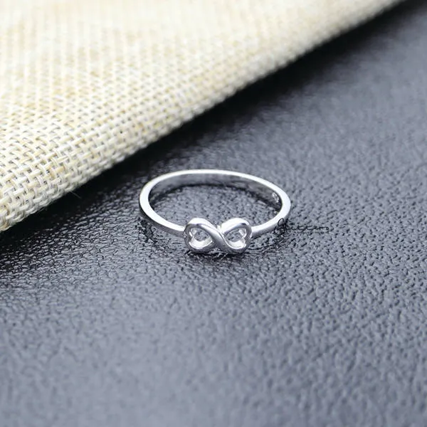 925 Sterling Silver Infinity Heart Rings