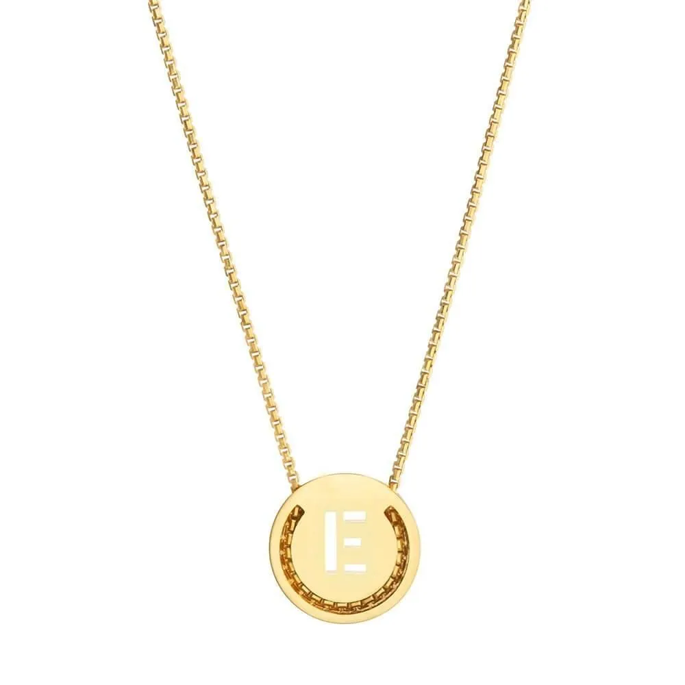 ABC's - E 18K Gold Plated Necklace