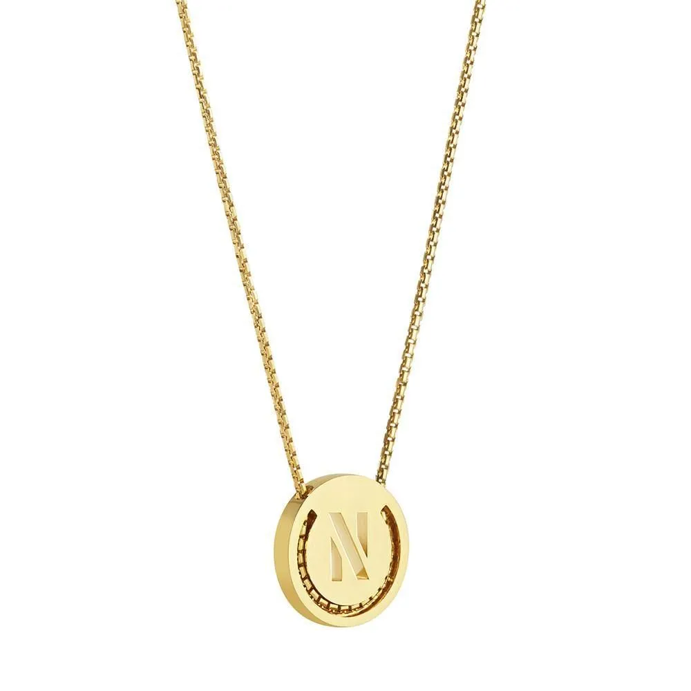 ABC's - N 18K Gold Plated Necklace