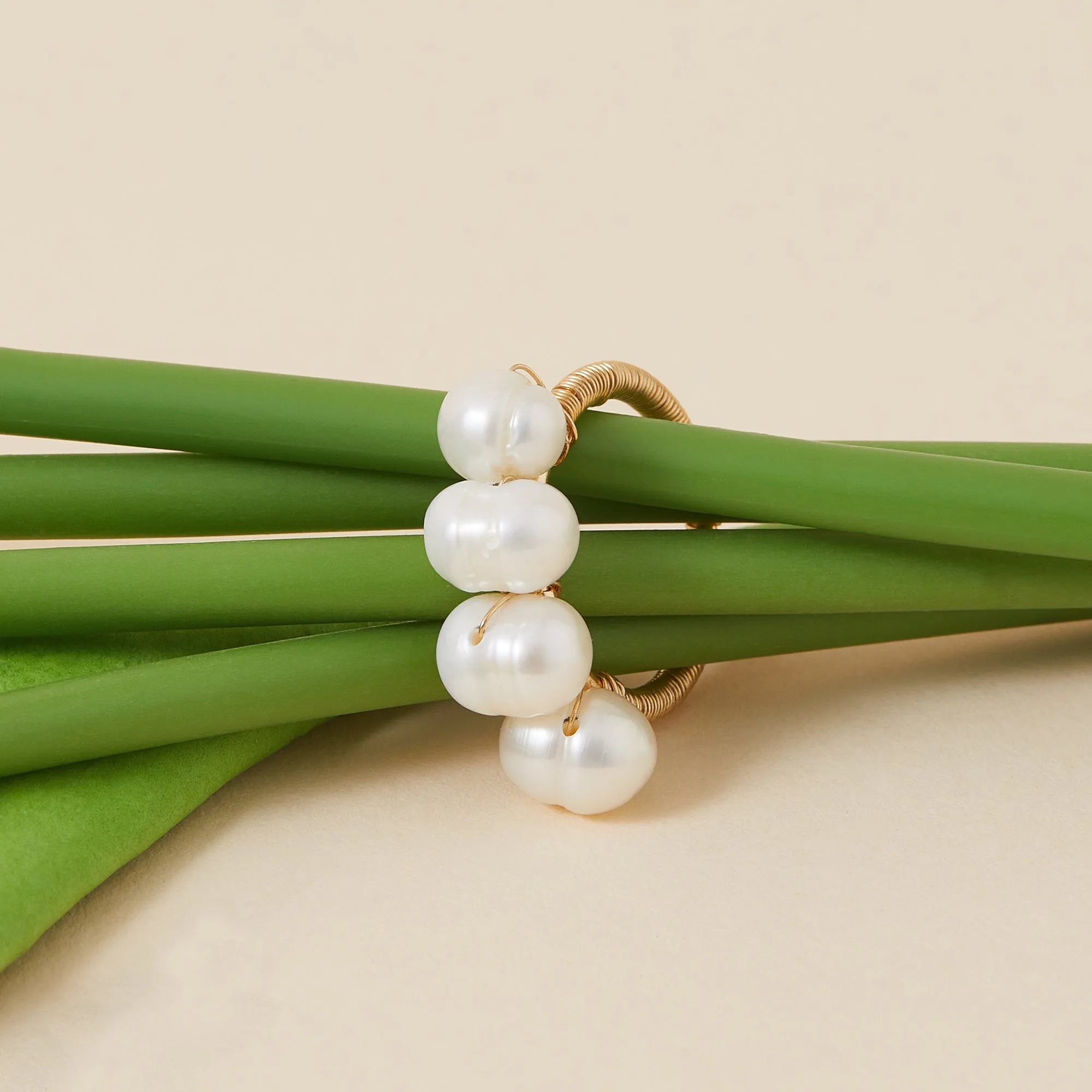 Accessorize London Women's Multi Fresh Water  Pearl Ring-Medium