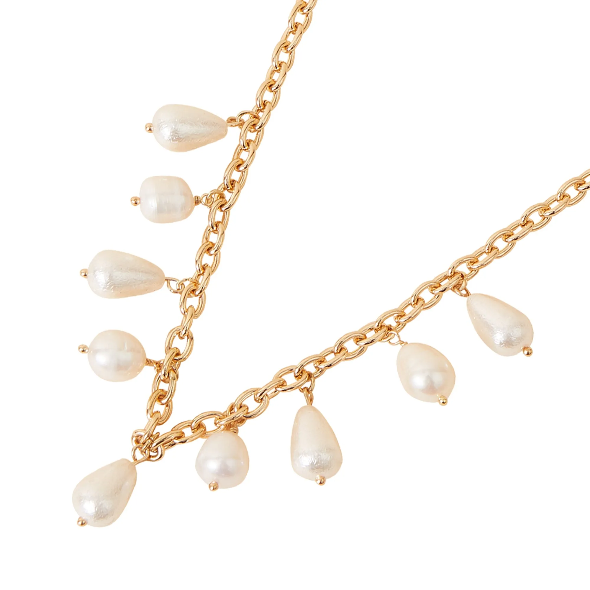 Accessorize London Women's Multi Pearl Drop Necklace