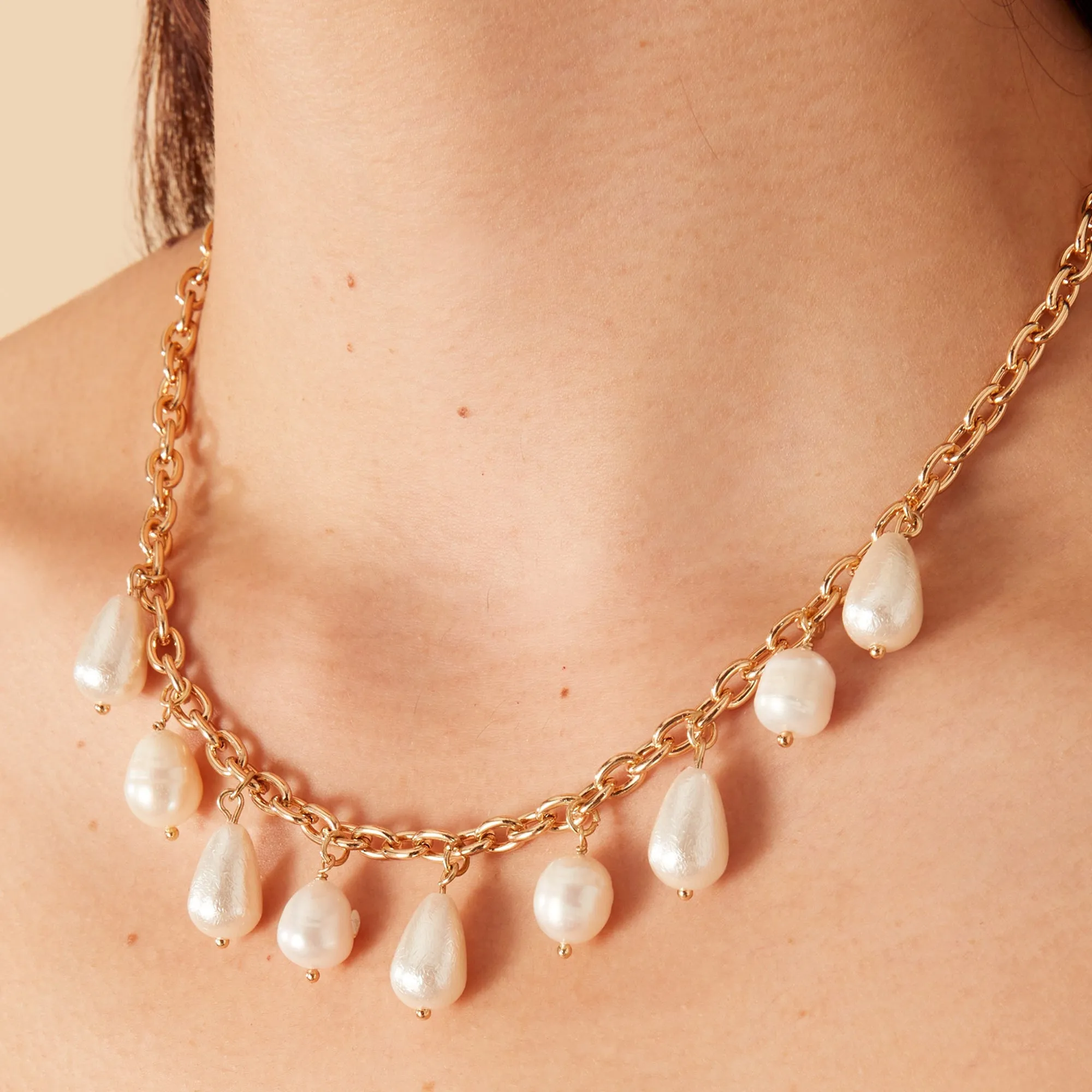 Accessorize London Women's Multi Pearl Drop Necklace