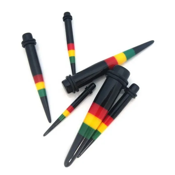 Acrylic Rasta Ear Stretchers