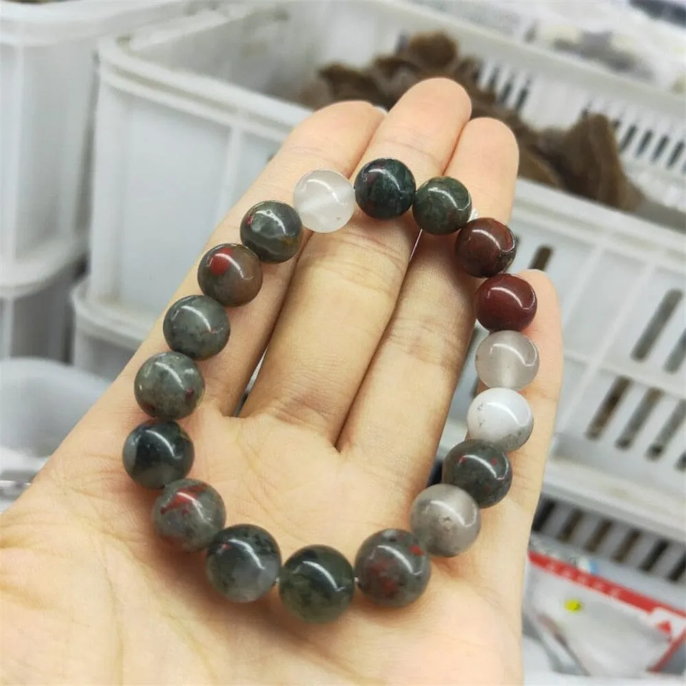 African Bloodstone Mala Bracelet