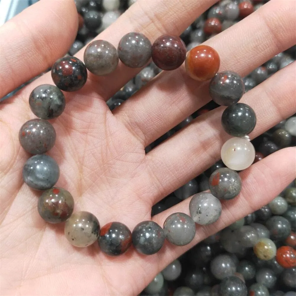 African Bloodstone Mala Bracelet