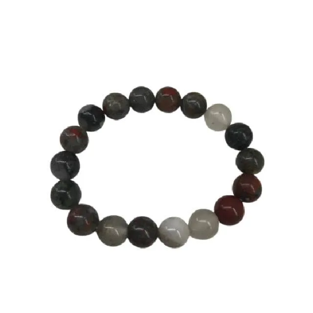 African Bloodstone Mala Bracelet