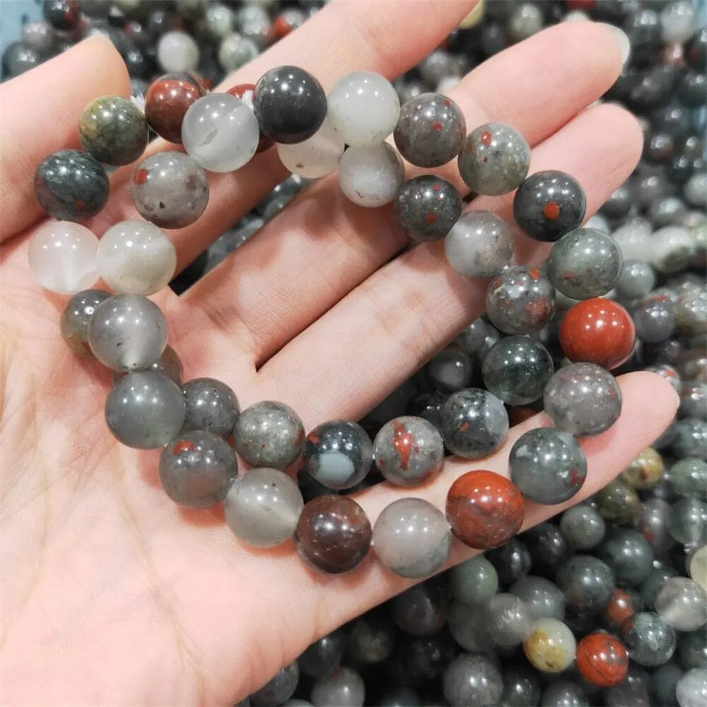 African Bloodstone Mala Bracelet