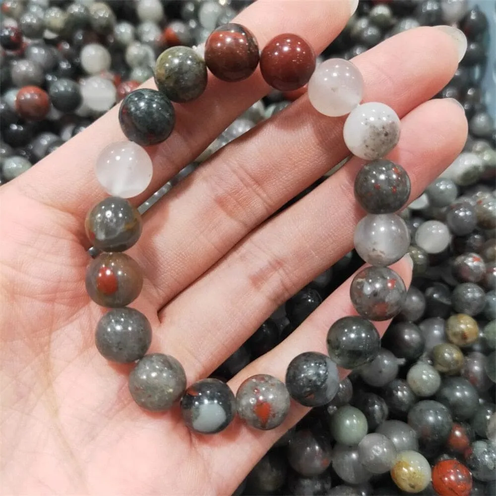 African Bloodstone Mala Bracelet