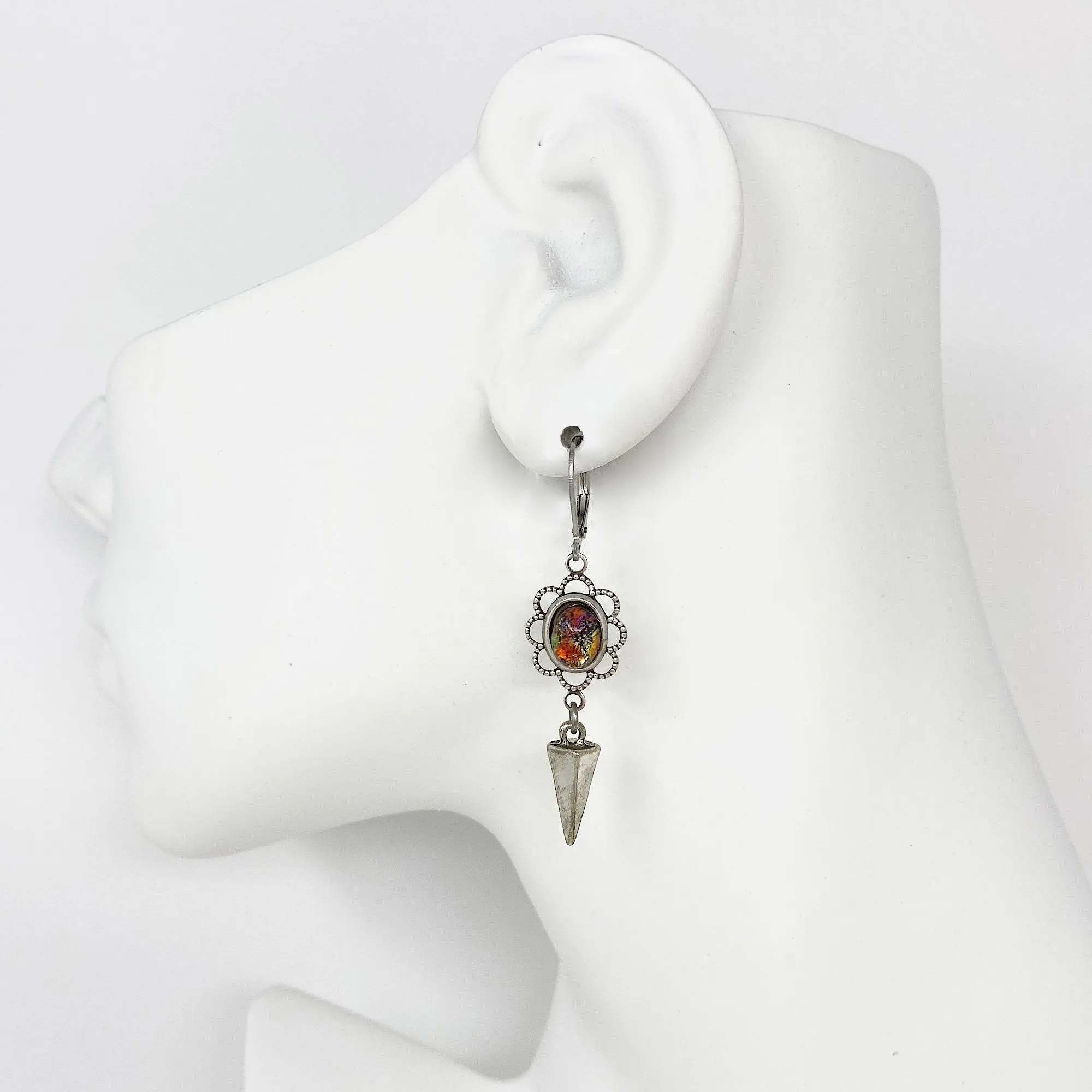 ALINA fire opal dangle earrings