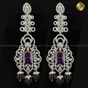 Amethyst (Violet) AD Earrings