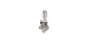 Australian Cattle Dog Jewelry Sterling Silver Australian Cattle Dog Charm Slide Handmade Dog Jewelry ACD5H-PNS