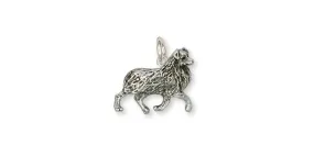 Australian Shepherd Charm Jewelry Sterling Silver Handmade Dog Charm AU7-C