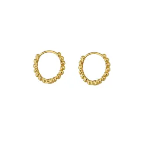 Baby Bumpy Huggie Earrings - Gold