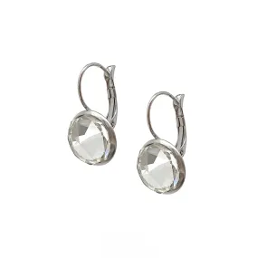 BENTON silver and crystal drop earrings