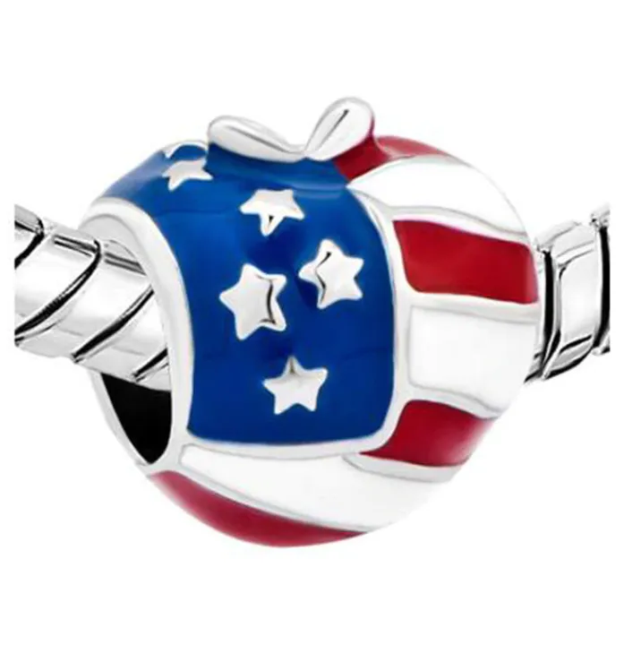 Big Apple USA Flag Charm