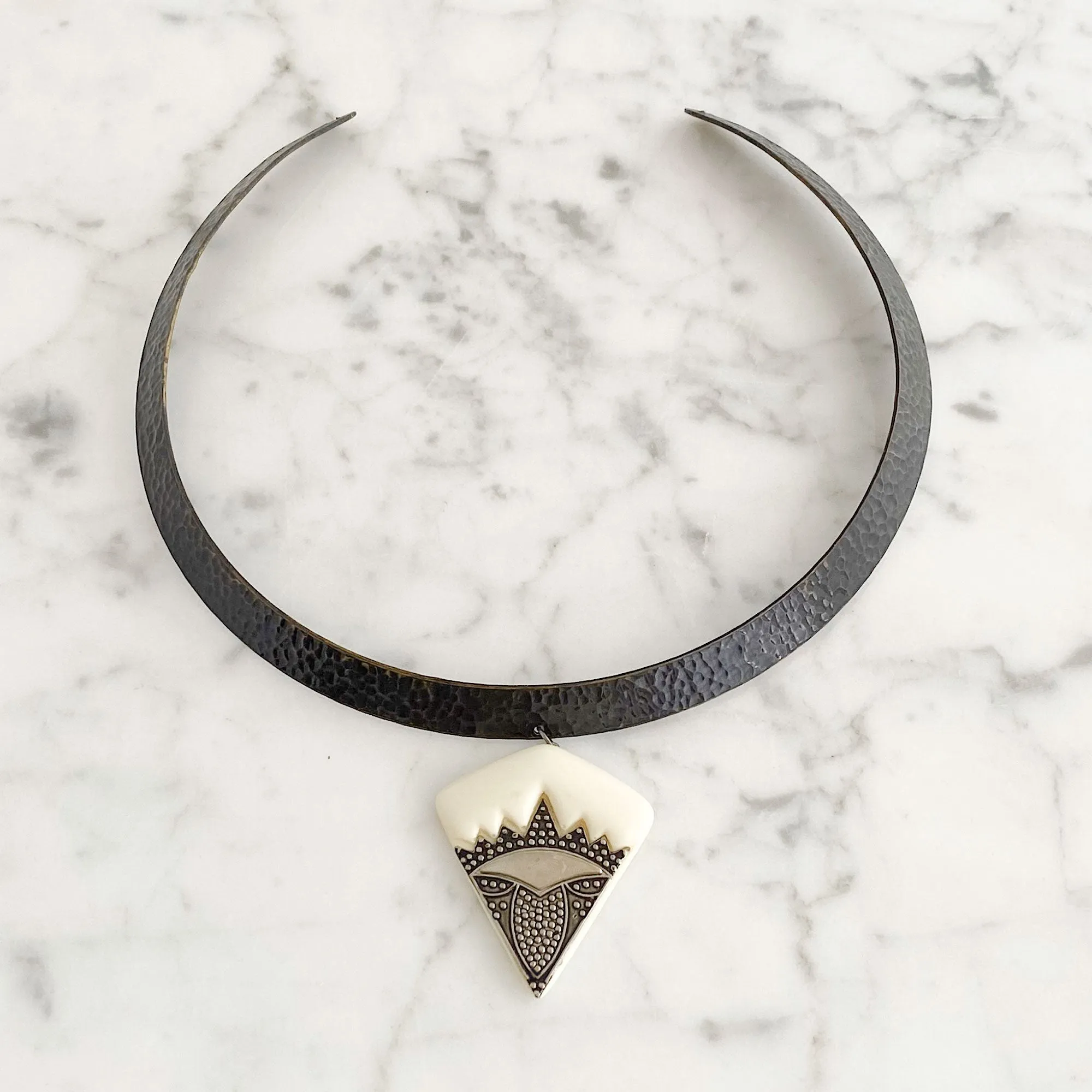 BLAIR Art Deco metal collar necklace