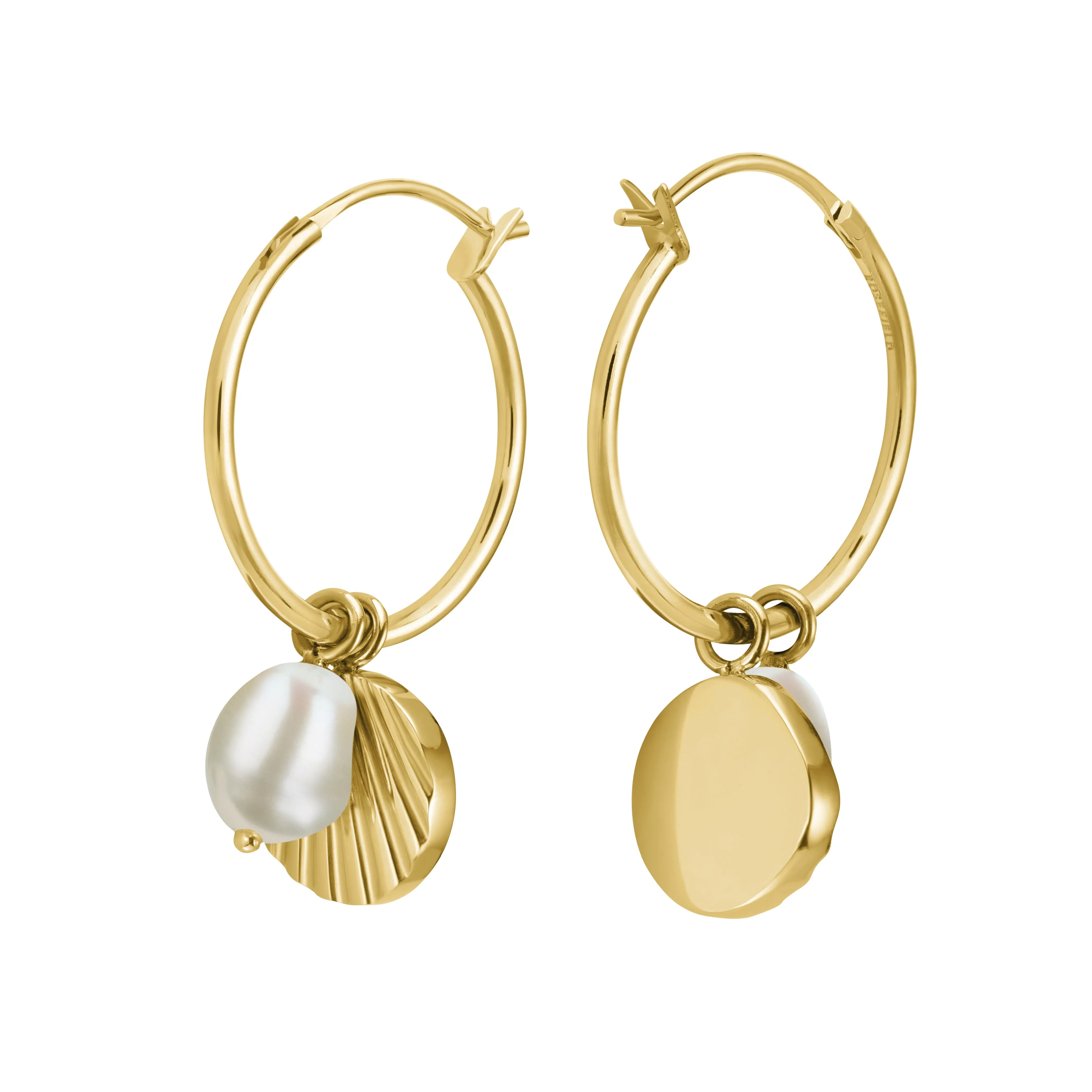 BLAK- Rosefield Shell & Pearl Drop Earring - Gold