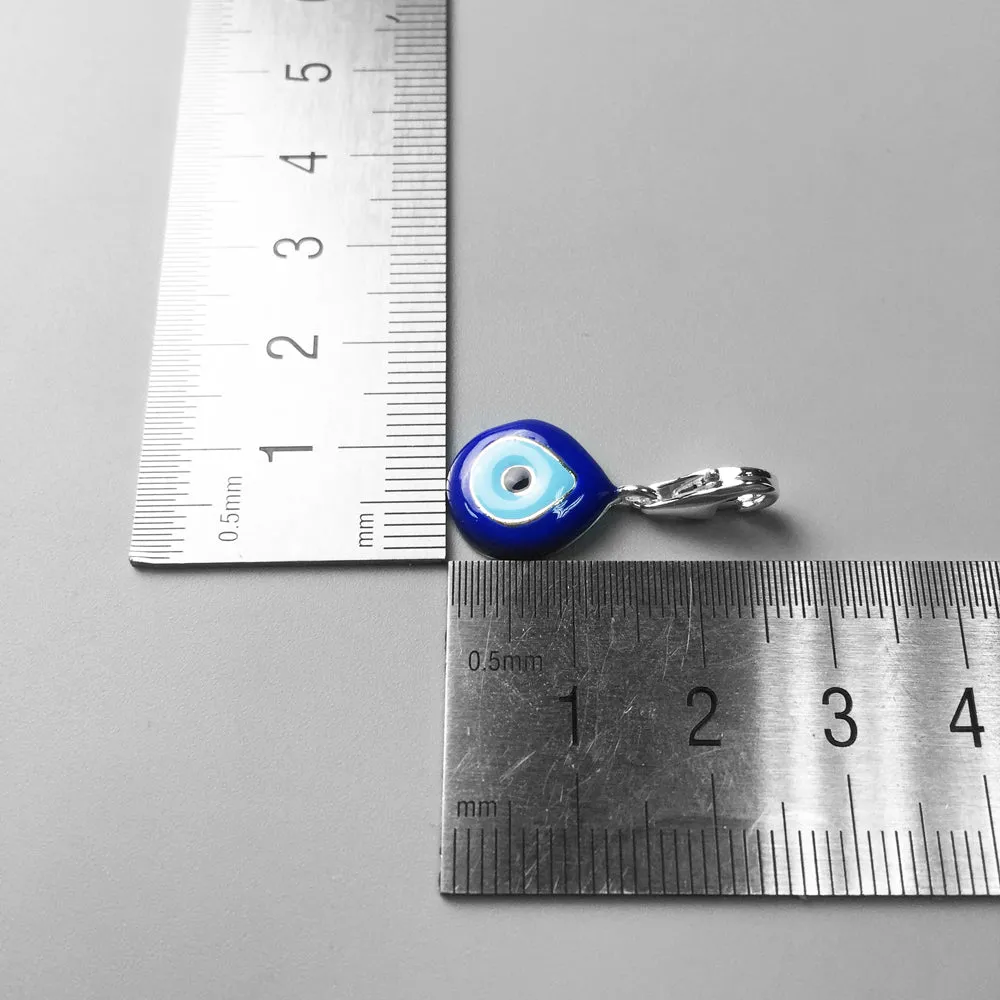 Blue Evil Eye Pendant 925 Sterling Silver