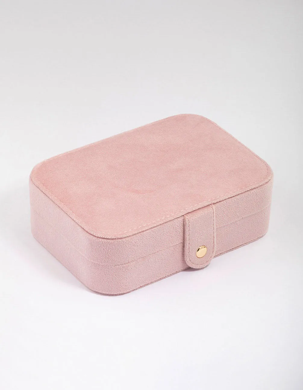 Blush Suede Rectangular Jewellery Box