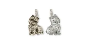 Cairn Terrier Charm Jewelry Sterling Silver Handmade Dog Charm CNWT7-C