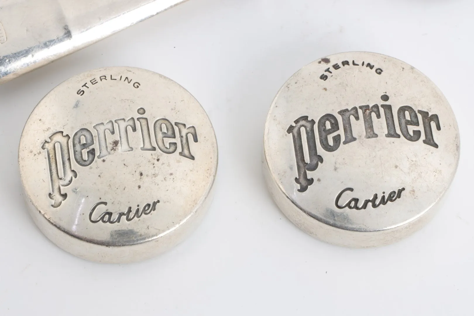 Cartier 925 Silver Perrier Bottle Opener & Corks (60.09g.)