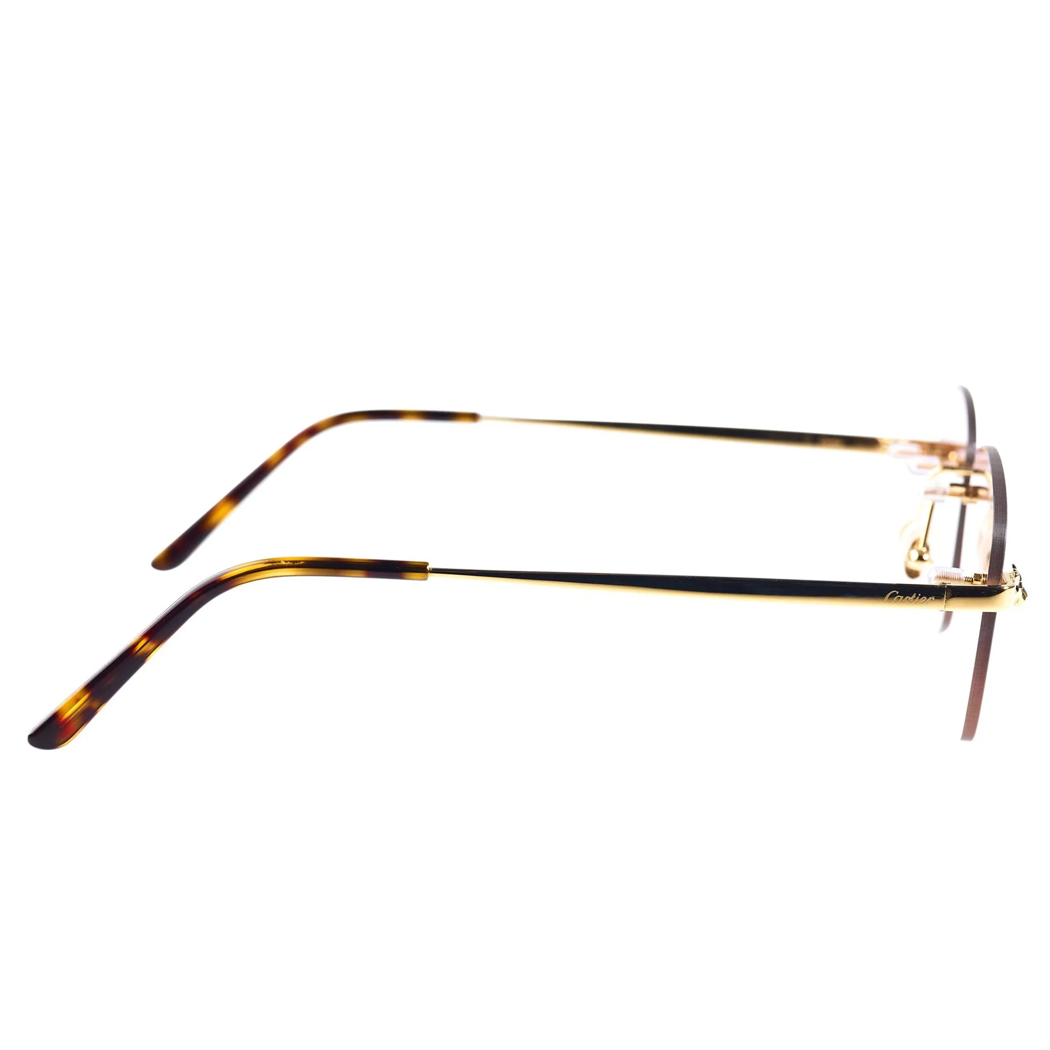 Cartier Eyewear Custom CT01480 Panthere De Cartier Rimless Sunglasses