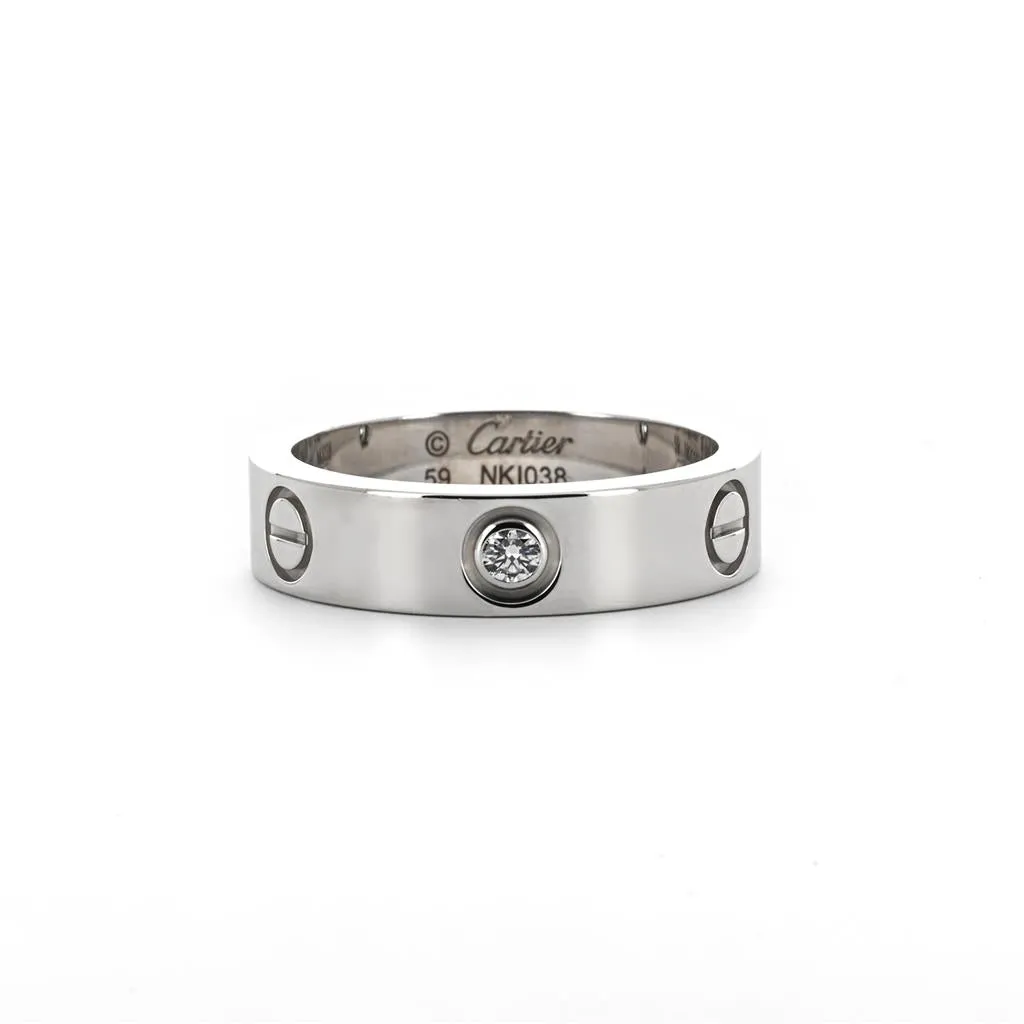 Cartier LOVE 0.22ctw Diamond White Gold Band Ring