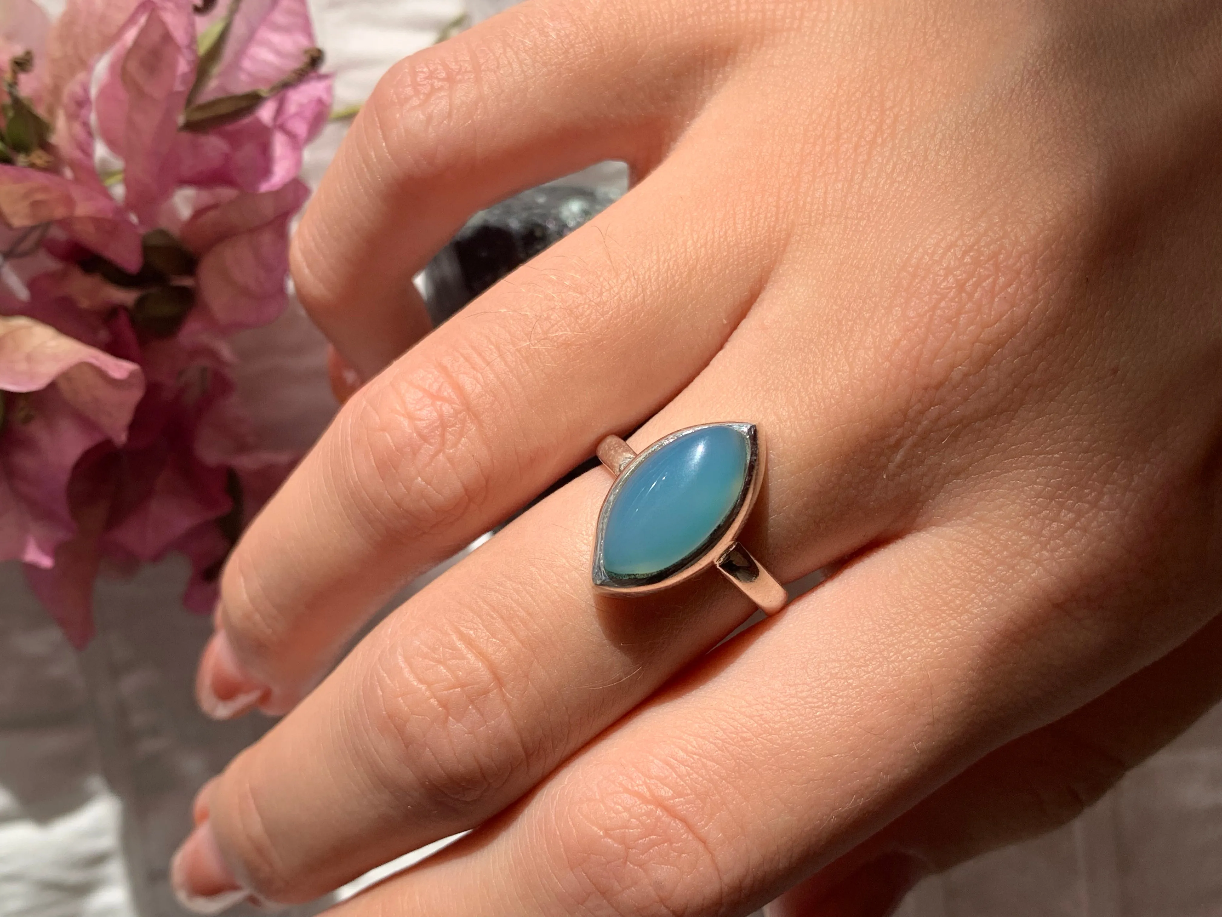 Chalcedony Ariel Ring - XS Marquise