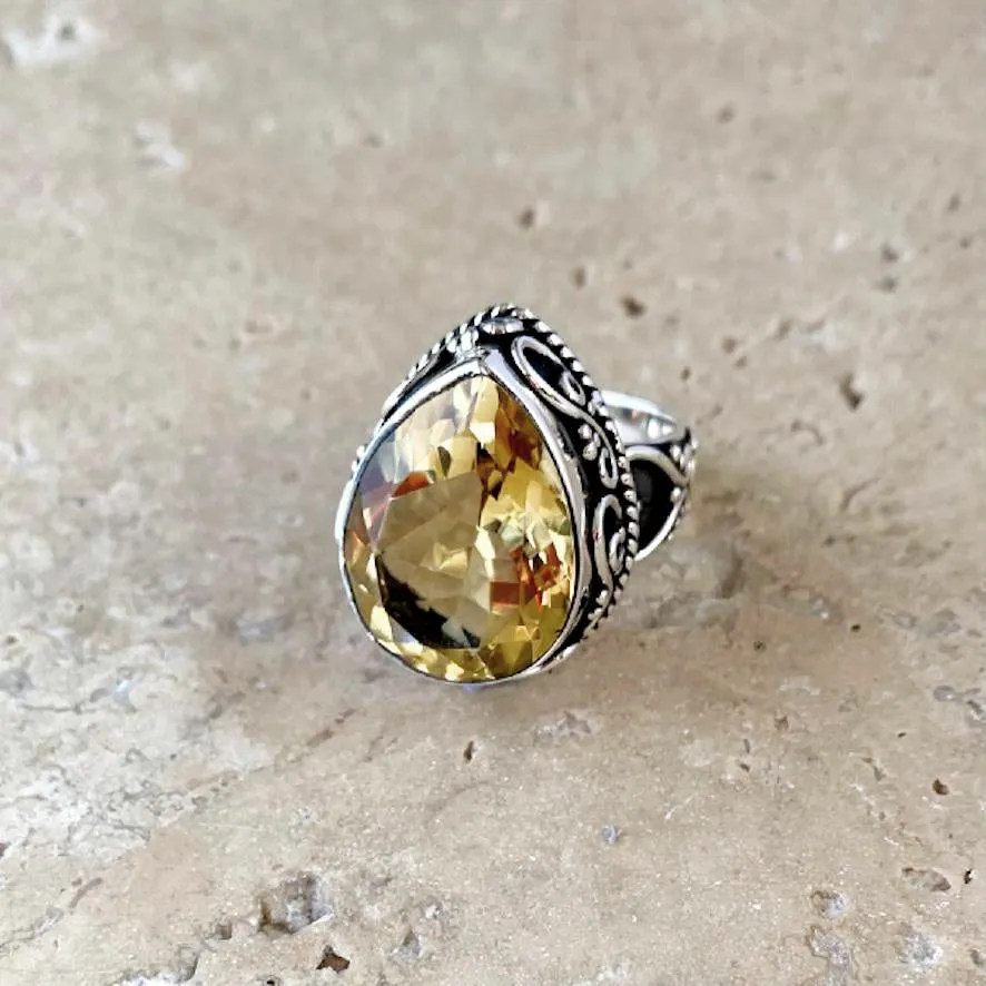 Citrine Ring - Rani