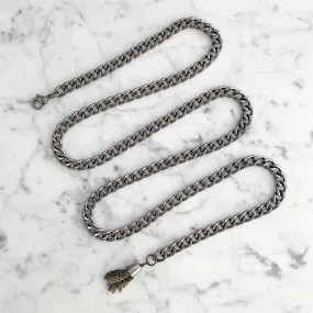 CLARISSA gun metal lightweight chain belt