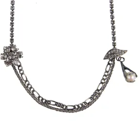 Claw Short Necklace, Silver