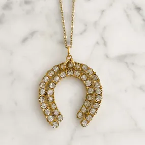 COLLIN vintage horseshoe pendant necklace