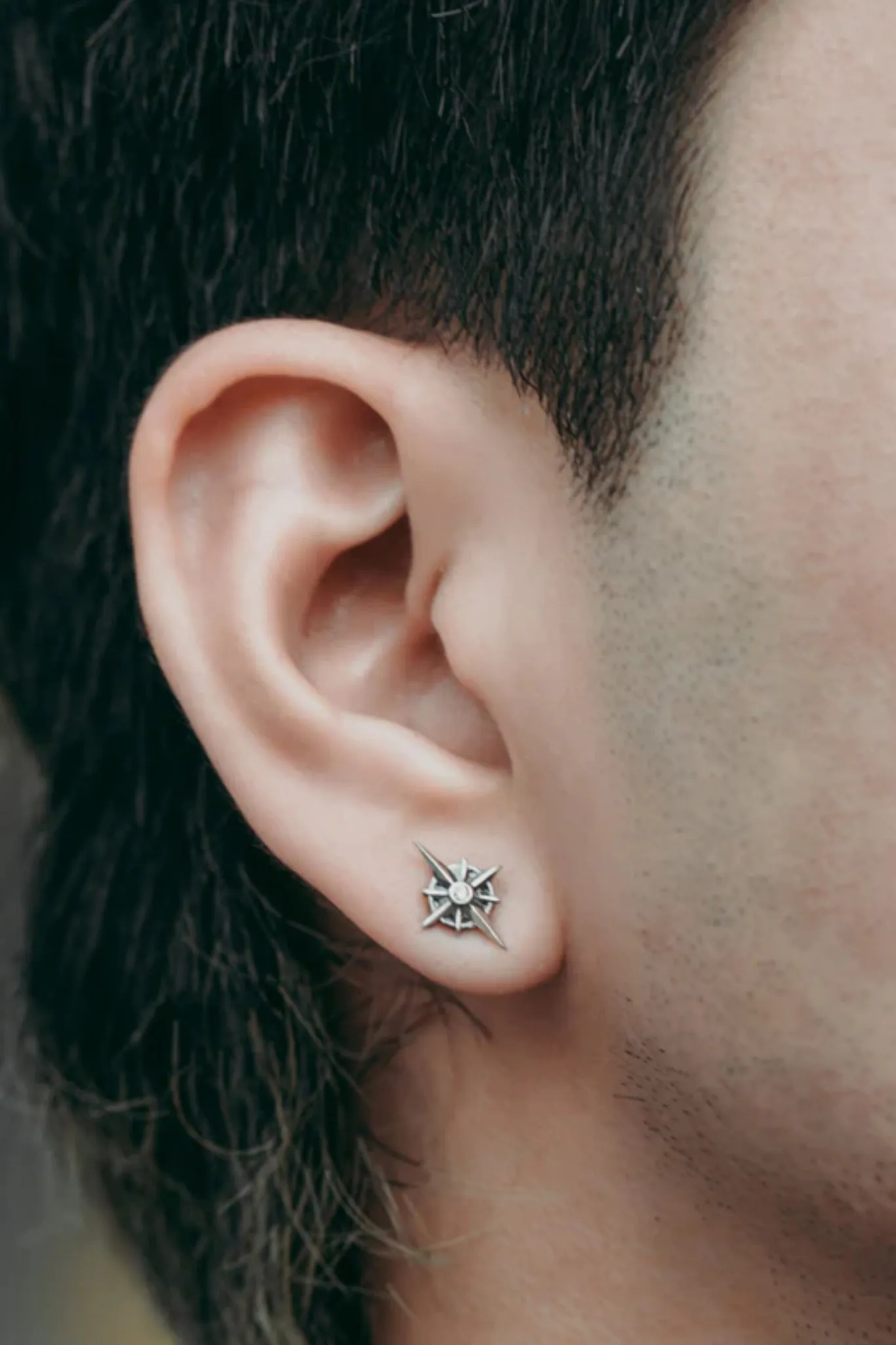 Compass Stud Earring