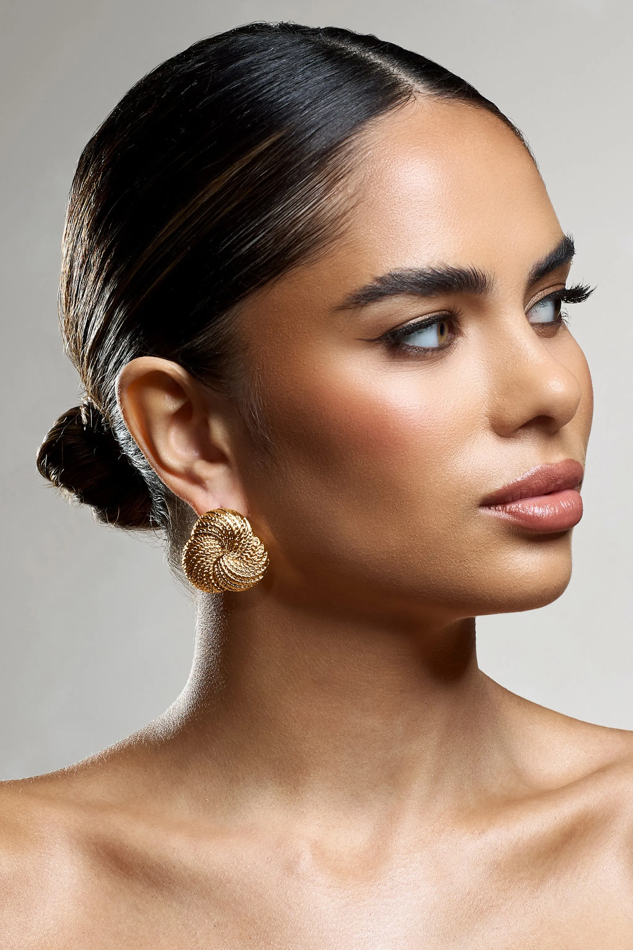 Criss Cross | Gold Chunky Knot Earrings