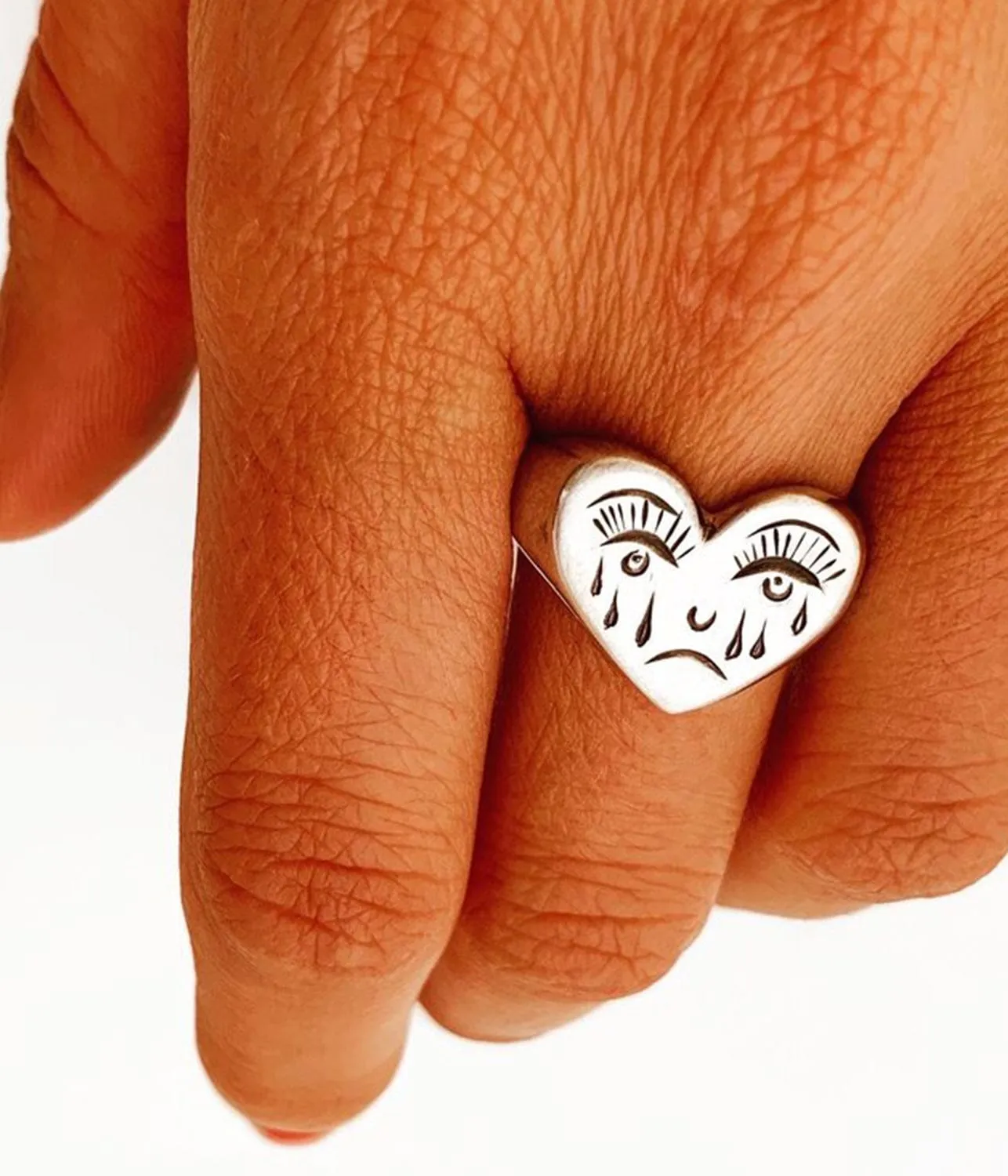 CRY BABY RING- SILVER