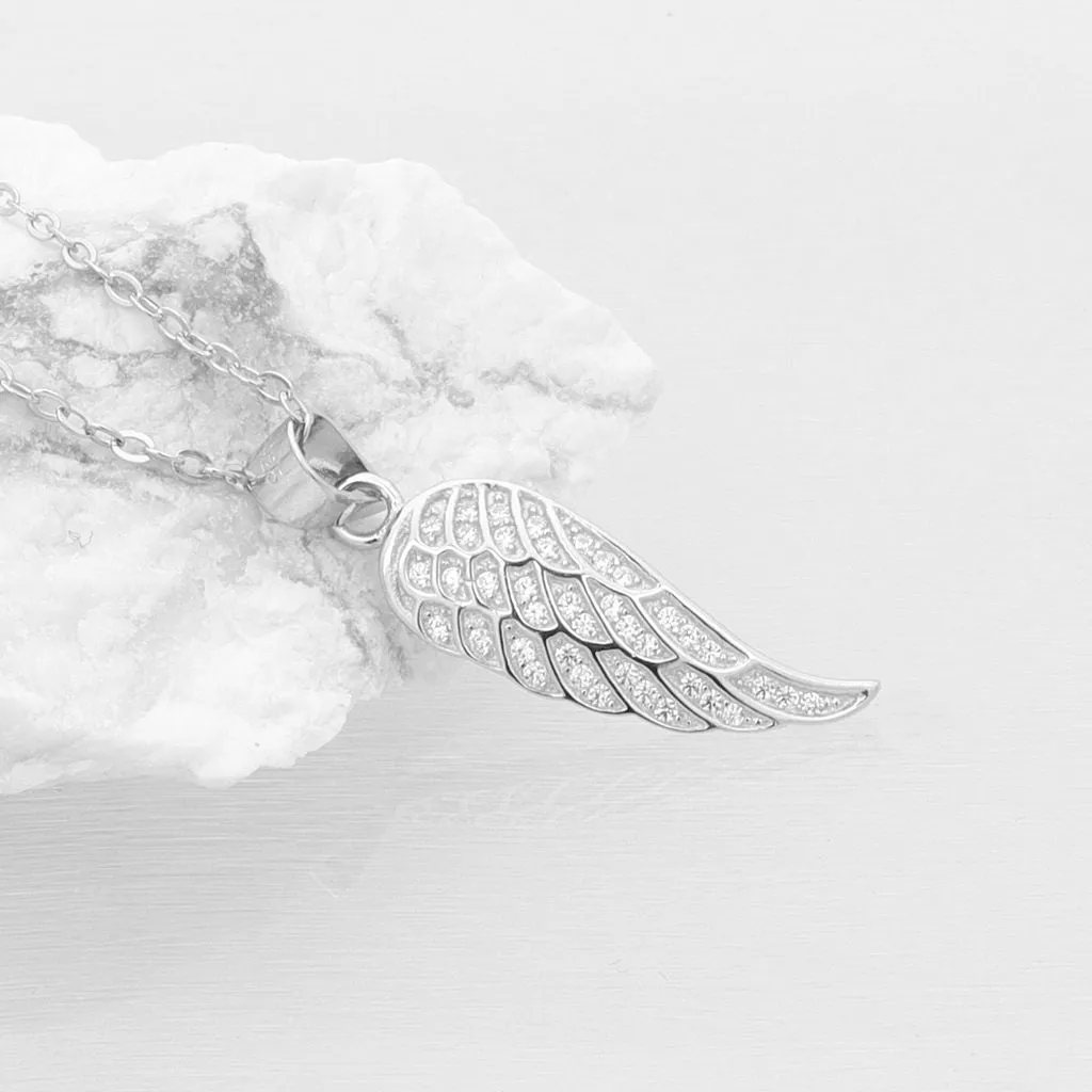 CZ Wing Sterling Silver Necklace