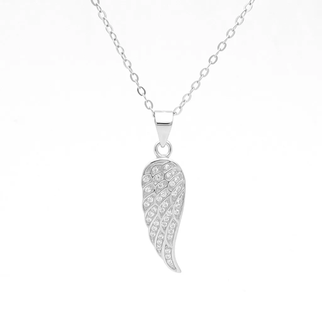 CZ Wing Sterling Silver Necklace