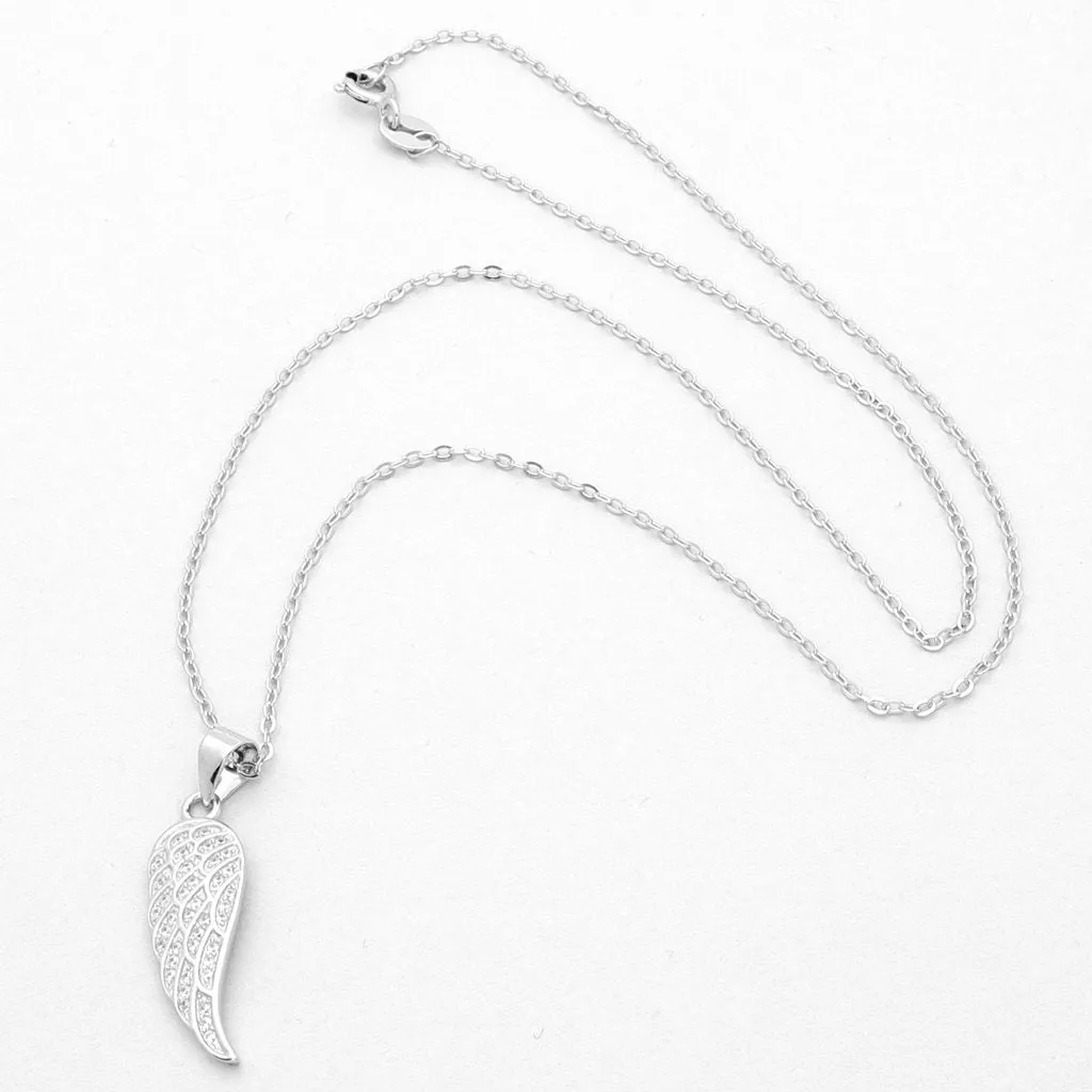 CZ Wing Sterling Silver Necklace